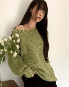 Ritz Boat Neck Loose-fit Long Sleeve Long Knitwear