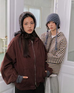 비브 스톤 워시드 후디 자켓 (6color)