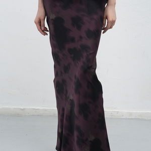 WOMAN 패턴 바이어스 롱 스커트