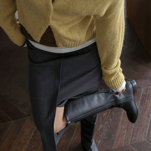 Devia Belt Set Slit Long Skirt