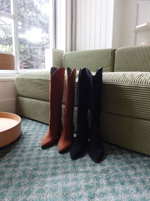 SUEDE WESTERN LONG BOOTS