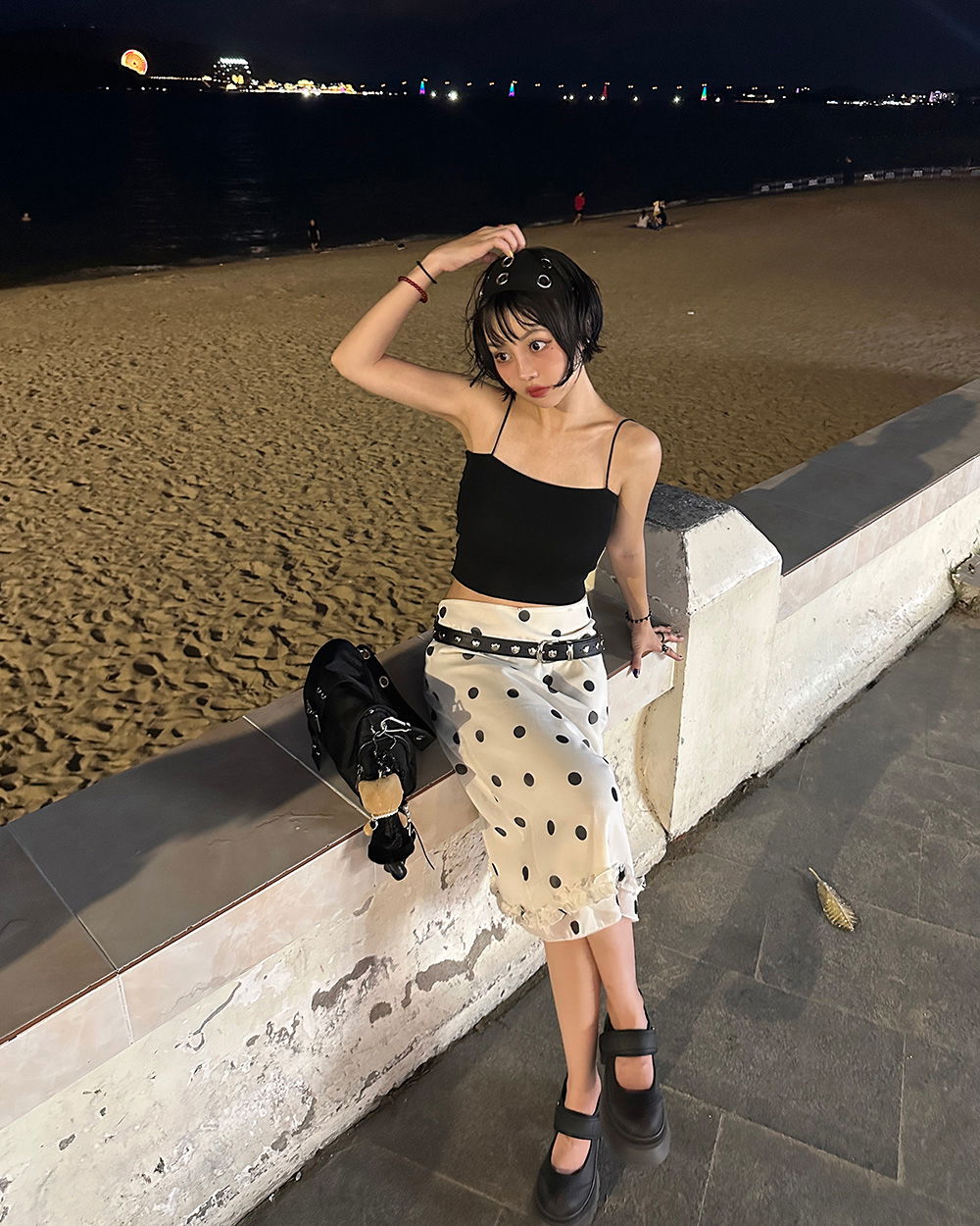 드레스 모델 착용 이미지-S1L75