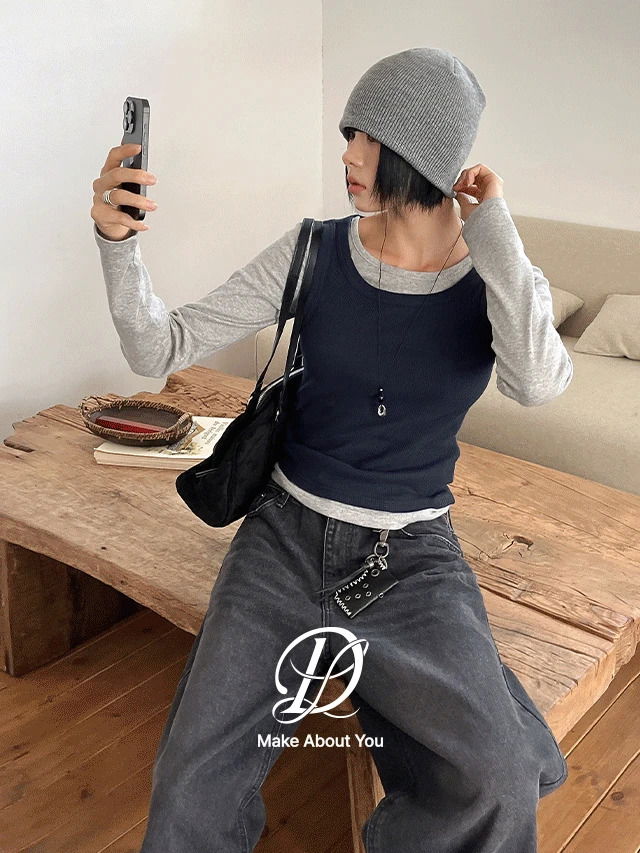 빅사이즈 44-110 오브 6컬러 밑단 굴림 유넥 베이직 골지 망고 나시