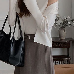 Decleve High Neck Sleeveless Bolero Knitwear Cardigan Two-Piece Set