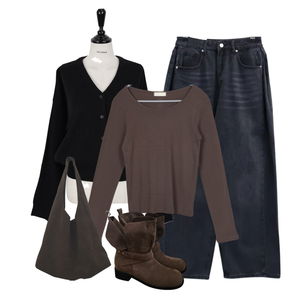 jeans,Cardigan/Vest,LongSleeve 코디