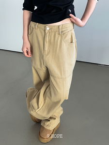 29吋工裝風寬版工作褲