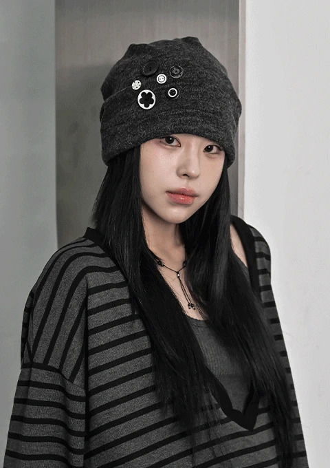 헤클렌 버튼 비니