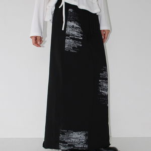 LETTERING MAXI SKIRT (3color)
