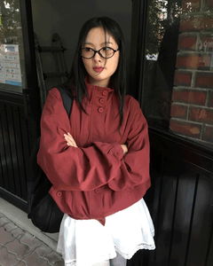 헤튼 하프넥 버튼업 블루종 (2color) *버건디 당일 발송 가능