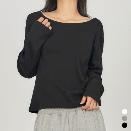 Daily Loose Cotton Long Sleeve T-Shirt TS066 长袖上衣