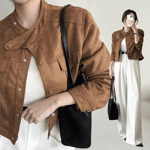 Ganadaran Nuave Cargo Tax Fake Pocket Suede Jacket 3 Colors