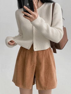 安哥拉羊毛短版針織外套