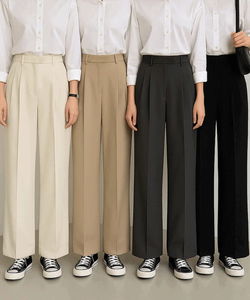 Wide fit version. Zero fit four-way Spandex slacks P000HAL1