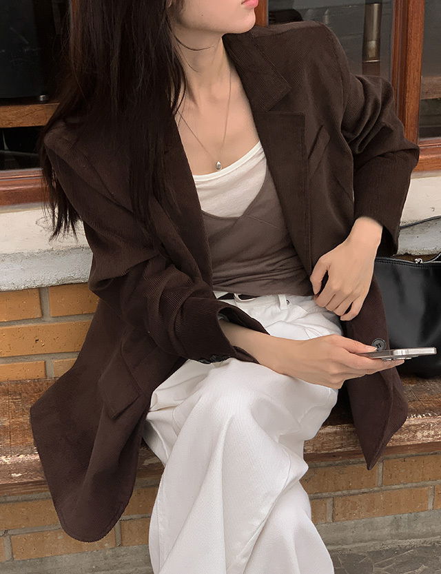 Ramity Corduroy Single- Loose-fit Jacket 84265