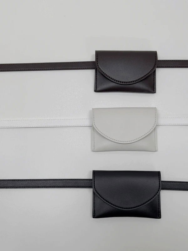 圓形扣環卡片收納皮帶