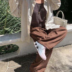 oatmeal over stripe shirt (light beige)