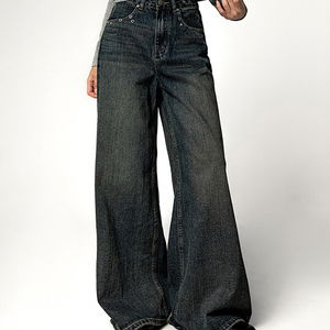 아츠팬 아일렛 워싱 와이드 데님 팬츠 EYELET WASHED WIDE DENIM PANTS