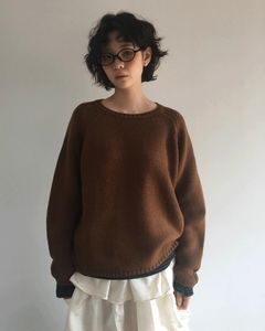 Haji Crewneck Knitwear *Charcoal, Sky Blue available for same-day shipping