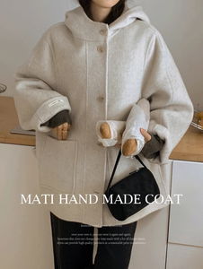 Marty Handmade Hooded Half Coat - 3 Colors