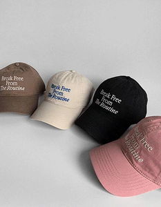 刺繡棒球帽-米色