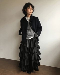 Maisie Ruffle Tiered Skirt *Black Available for same-day shipping