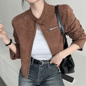 가나다란 멜즈 페이크 포켓 라이더 스웨이드 자켓 3color