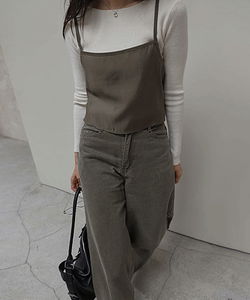 Maileyou Tencel See-Through Crop Bustier