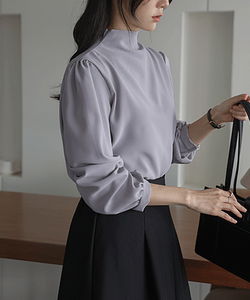 Mindy Charang 褶皺半領襯衫