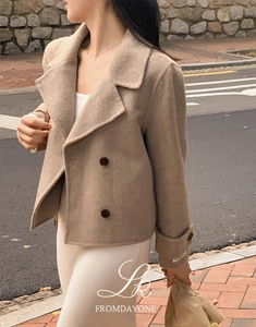 (3rd reorder exclusive) Soran handmade double short coat