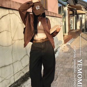 헝그리 백 레터링 데님 팬츠