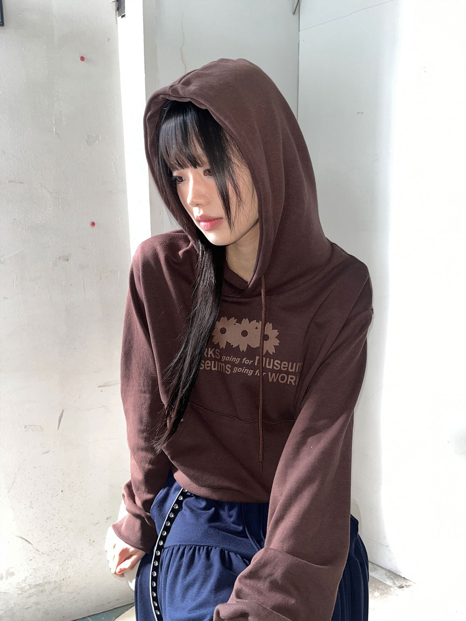 museum crop hoodie