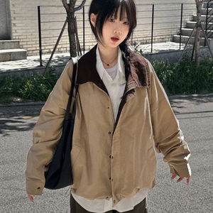 포드 카라넥 아방핏 왕오버 배색 긴팔 야상 자켓