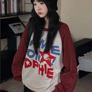 게임 나그랑 배색 프린팅 레터링 아방핏 맨투맨