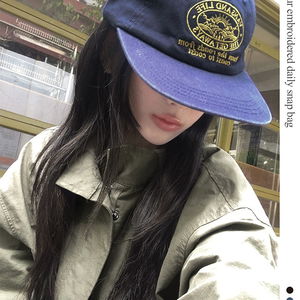 프니 배색 자수 소두 스냅백 캠프캡 모자 데일리 캐주얼 남여공용 코디아이템 4계절템