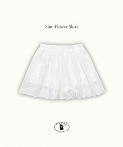 Shui Flower Embroidered Skirt