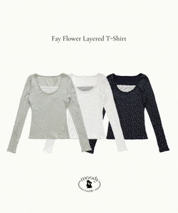 Faye Flower Layered T-Shirt