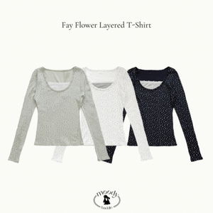 Faye Flower Layered T-Shirt