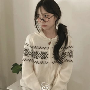 Lua Nordic Collar Knitwear Zip-up
