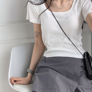 Live Square Ribbed T-shirt