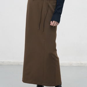 WOMAN Belted H-Line Maxi Long Skirt