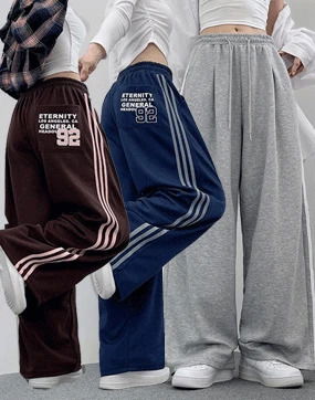 에이91자수 트랙 와이드 일자팬츠