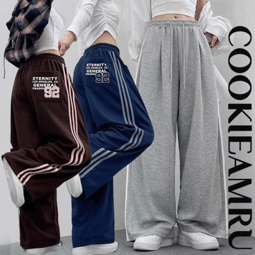 에이91자수 트랙 와이드 일자팬츠