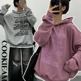 블러쉬 오버핏 후드티