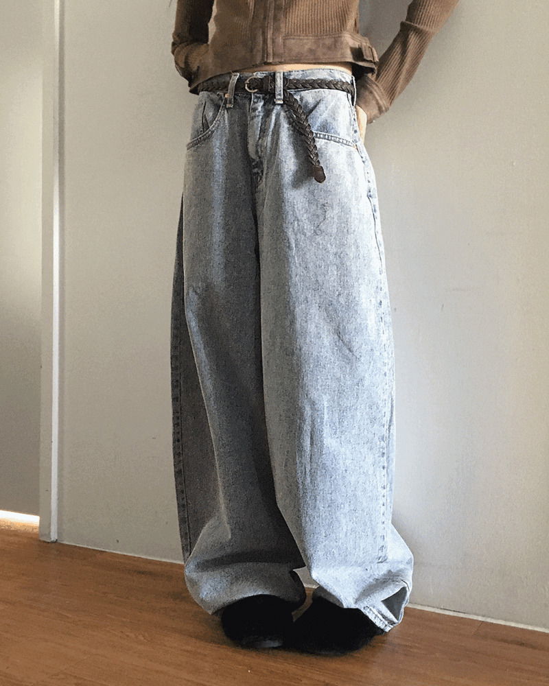 Loon Mega Balloon Fit Long Wide Denim Pants