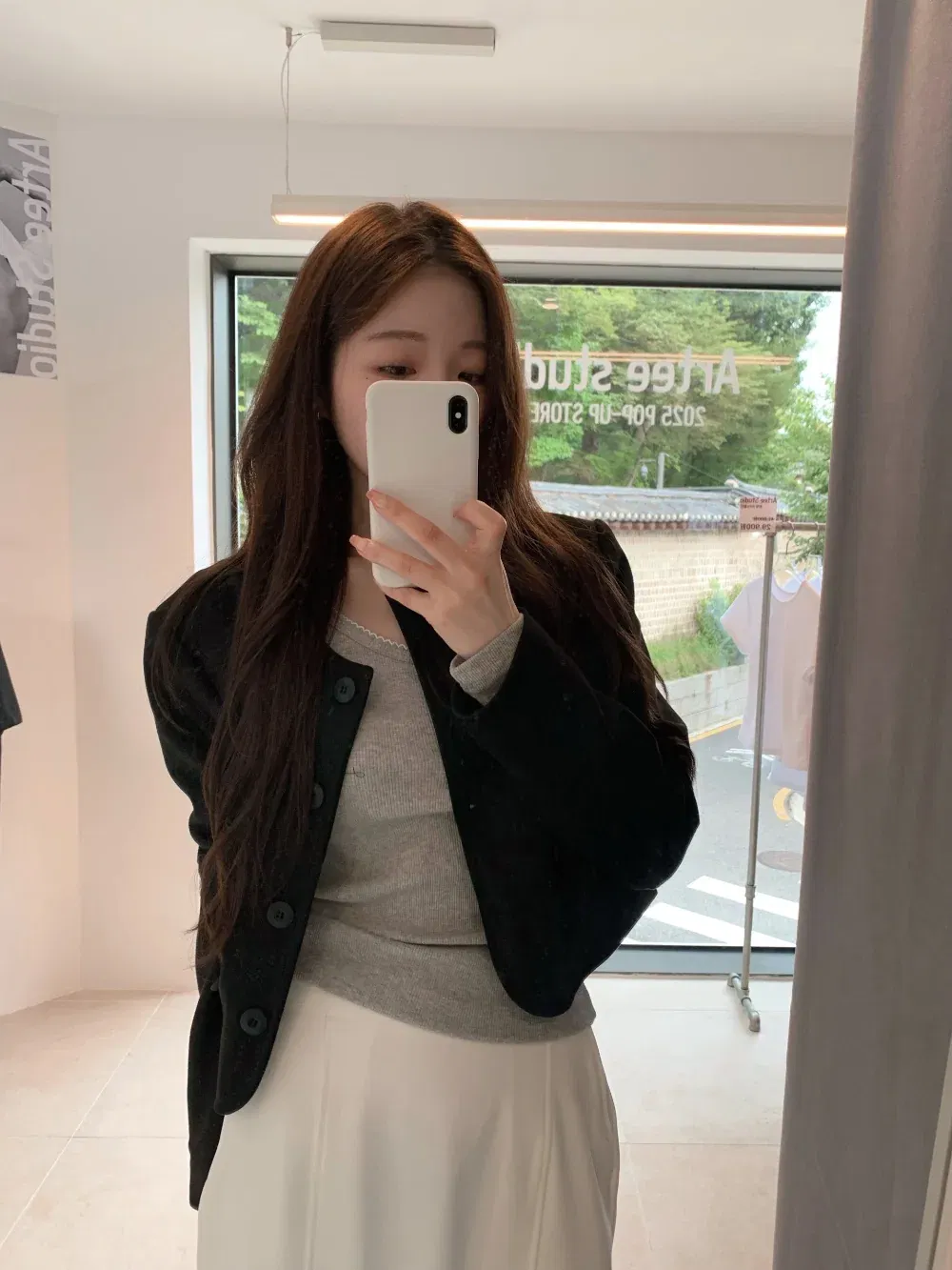 카디건 모델 착용 이미지-S1L54