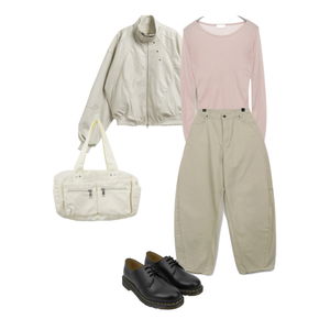 자켓,긴팔티,팬츠 코디