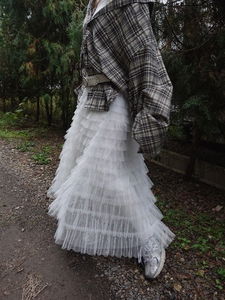 LOW LACE CAN CAN LONG SKIRT