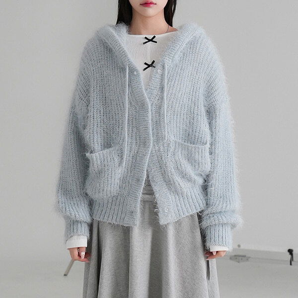 Melo Hooded Knitwear Cardigan