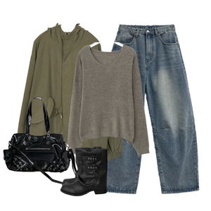 jeans,jacket,knitwears 코디