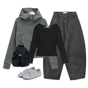 jeans,Zip-up,LongSleeve 코디